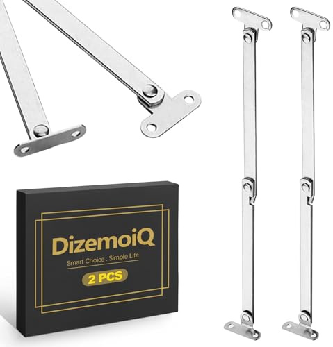 DizemoiQ 2 Stück Ganzmetall Klappenhalter mit Arretierung 0-180° Einstellbar Klappenstütze für Möbel Schränke Kisten Deckelstütze Türöffnungsbegrenzer