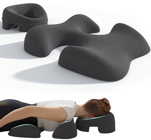 Kingbar Almohada de Masaje Boca Abajo, Almohada para Dormir con Soporte para el Pecho y la Cara, Viene con una Funda extraíble y Lavable para SPA, Dormir, Black