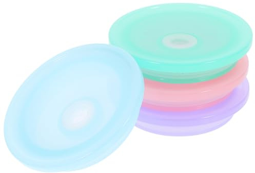 PHENOFICE 4 Stück pack Einmachglasdeckel mit Strohhalm Loch 16/20oz Mason Jar Deckel aus Ps Auslaufsicherer Verschluss für Trinkgläser Passend für Breite Öffnungen
