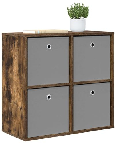 vidaXL Sideboard mit Schubladen Geräucherte Eiche 68,5 x 32 x 67 cm, Moderne Wohnzimmeraufbewahrung, robuste Möbel, große Regale, schicke Heimregale, funktionale Möbel zum Organisieren