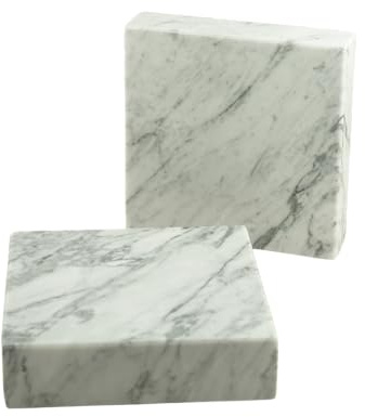 designgrab Grablampe Royal Edelstahl mit Kreuz & Sockel 20×20×5 cm aus Granit – Glasfenster austauschbar, witterungsbeständig Carrara