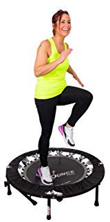 MaXimus HIIT Bounce PRO | Exercise Trampoline For Adults with Handle Bar | Folding Rebounder with Flat or Incline For Awesome Cardio Strength & Tone | Includes DVDs for Fitness, Runners & Weight Loss
