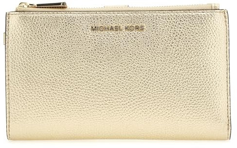 Michael Kors Women Dblzp Wristlet Hand Bag, Pale Gold