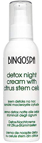 BINGOSPA Detox Nachtcreme mit Citrus Stammzellen fur Nachtpflege, Hautreinigung, Feuchtigkeitspflege - 135 g