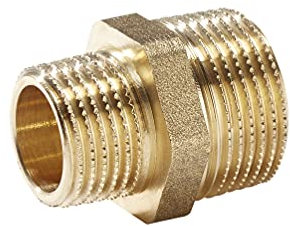 H2O-Flex® Gewindefitting 1“ x 3/4“ Doppelnippel reduziert Messing Fitting
