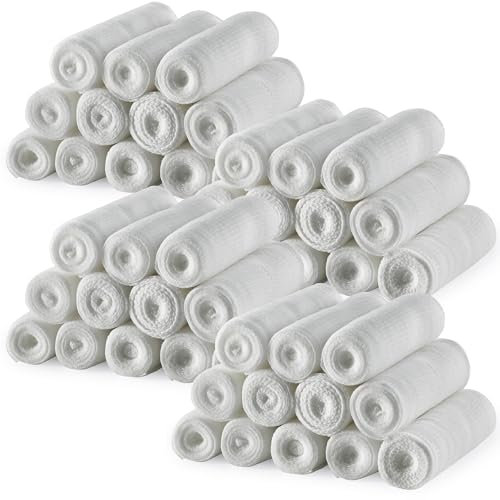 Rouleaux de bandage de gaze - Paquet ou 48,4 x 4,1 verges par rouleau de bandage médical - Plaies de bandage extensible