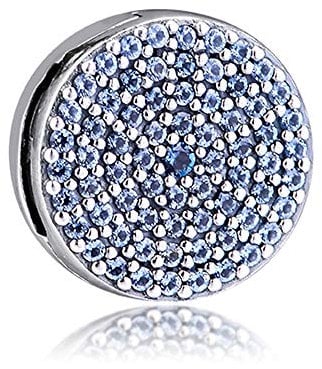 PANDOCCI 2019 Winter Reflexionen funkelnden blauen Clip Bead 925 Silber DIY passt für Original Pandora Armbänder Charme Modeschmuck