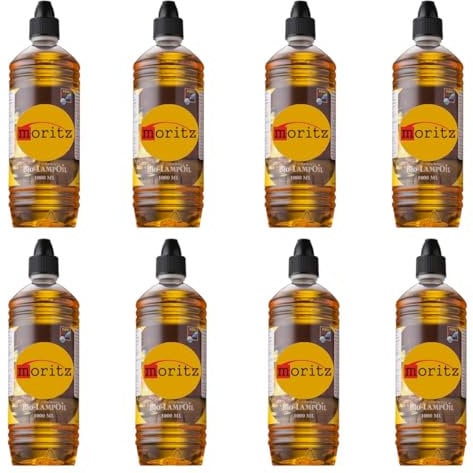 8 x 1000 ml Moritz Bio Lampenöl Citronella für Fackeln Öllampen Sturmlaternen Wandfackeln