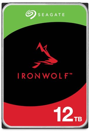 Seagate 12TB IronWolf Disco Fisso Interno NAS | SATA (ST12000VNZ008)