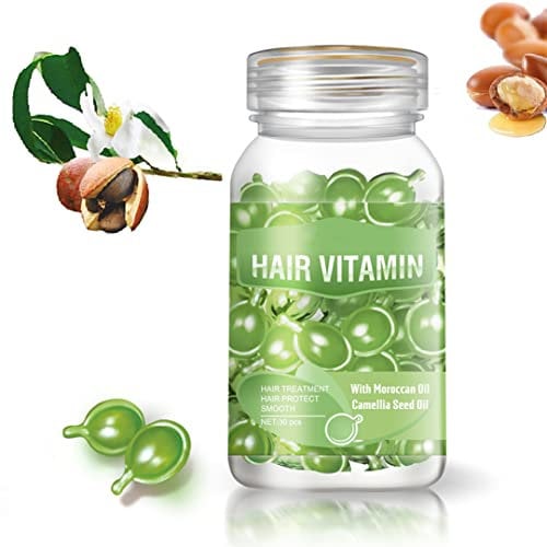 gowwimHair Vitamin Serum Capsule,Hair Treatment Serum,Argan Macadamia Avocado Oil,Deep Care Repair Damaged Hair,30 PCS