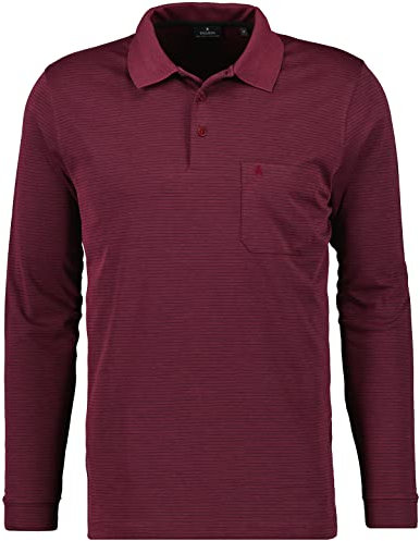 Ragman Herren Softknit-Polo Fineliner, Langarm,M,Terra Rot