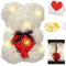 Zodight Orso di Rose, Orsacchiotto Composto da Rosa Artificiali con Luce Led, Creativo Floreale Regalo, San Valentino Comprese Scatole Trasparenti Biglietti di Auguri