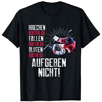 Eishockey Spruch Torhüter Torwart Trikot Puck Bluten Fallen T-Shirt