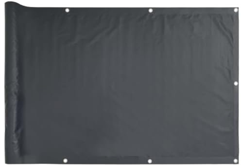 vidaXL Balkon Sichtschutz Bespannung Terrasse Windschutz Sonnenschutz Balkonbespannung Balkonverkleidung Anthrazit 120x600cm Oxford-Gewebe