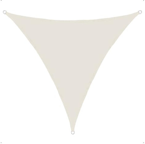 anndora Sonnensegel luftdurchlässig 5 x 5 x 5 m - Farbe Creme - Dreieck - Material HDPE