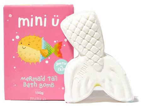 Mini U Mermaid Tail Bath Bomb - Fizzing Trail Bath Bomb for Kids, Vegan & Cruelty Free - Non Toxic - Perfect Childrens Gift for Fun Bathtimes