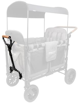 WonderFold Kinderwagen-Wagen-Zuggriff – Mit veganem Lederbezug für einen komfortablen Griff, drei verstellbaren Höhen und Befestigungsschnalle (Kompatibel mit allen Modellen der W-Serie)