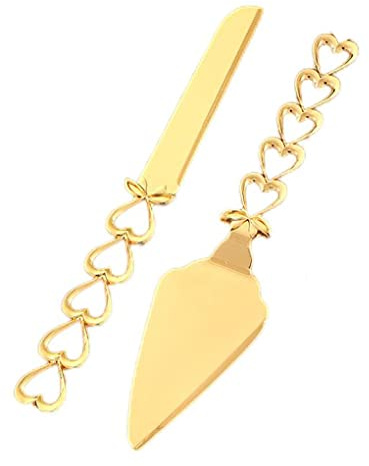 NA High-Value Wedding Cake Knife and Service Set Zinc Alloy Home Restaurant Cake Pizza Baking Tool Knife and Shovel Combination (E-Style)