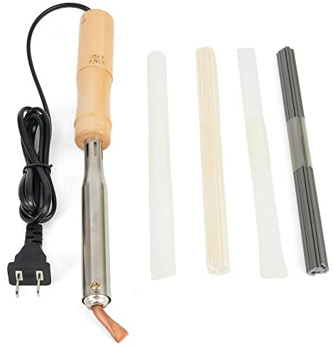 Kit de soldadura de plástico de 75 W, kit de soldador, 50 varillas de soldadura ABS/PP/PVC/PE para soldador de plástico