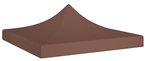 Mogou Party Tent Roof, Party Tent Roof Anthracite Patio Canopy Gazebo Marquee Top Cover, Pop Up Gazebo, Pop Up Shelter, Gazebo Canopy Tent 2x2 m Brown 270 g/m²