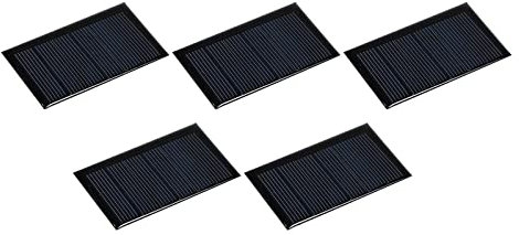 sourcing map Lot de 5 mini panneaux solaires 3 V 90 mA 0,27 W 62 mm x 36 mm