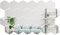 Hocadrv 24 Stück Spiegelfliesen Sechseckiger Spiegel Wandaufkleber Acryl Spiegel Spiegel Fliesen DIY Acrylic Wanddekoration Dekospiegel für Home Badezimmer Wohnzimmer Schlafzimmer Dekoration (Silber)