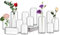 Hewory Kleine Vasen für Tischdeko: 12er Set Klar Vasen Deko Glaszylinder Vase Glas, Klein Glasvase Rund Zylinder Vasen Set, Modern Deko Vase Klein Blumenvase Glas für Wohnzimmer Hochzeit Party