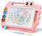 SGILE Magnetische Maltafel Zaubertafel, 35x28cm bunt löschbar Magnet Zeichentafel Zaubermaltafel Magnettafel Zeichenbrett mit 4 Form Stempel für Kinder 1 2 3 Jahre, Geschenk Spielzeug ab 1 Jahr, Pink