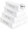 INLAQ® Premium Weiß Polierblock - 10 Stück | Professionelle Qualität für Gel, Acryl und klassisches Nagellack-Styling | Glättet und ebnet die Nageloberfläche | 100/100 Körnung