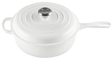 Le Creuset Enameled Cast Iron Signature Cassadou, 3.75 qt., White