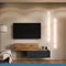 Planetmöbel TV Wohnwand Wohnzimmer 2X 100 cm Gold Eiche/Schwarz Charcoal - Gold Eiche, Modern, TV Schrank mit 2 Klappen als Stauraum, hängend oder stehend