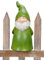 B2S BACK2SEASON Zaunfigur Gartenzwerg grün Frühling Zaundeko Zaunhocker H=20 cm