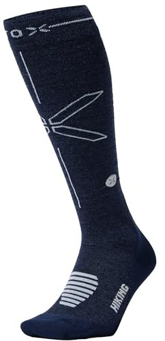STOX Energy Socks, Wandersocken Damen, Kompressionklasse 23-32 mmHg, Wandern, Kompressionsstrümpfe, Merinowolle, Outdoor, Hiking Kompressionssocken, Stützstrümpfe, Thrombosestrümpfe, Kniestrümpfe