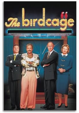 nzzmy The Birdcage Poster, Vintage-Kunst, Raumdekoration, ästhetische Schlafzimmerdekoration, Leinwandposter für Schlafzimmer, 50 x 75 cm, ungerahmter Stil
