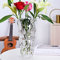 Glas Blume Vase, 24cm hohe Moderne Minimalistische Glasvase Mordische Kristall Dekorative Handgemachte Blumenarrangement für Home Office Dekor, Geschenk für Hochzeit Housewarming feiern (Clear-1)