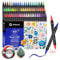 Artecho Acrylic Paint Pens 60 Colors, Dual Tip Acrylic Paint Markers with Brush Tip and Fine Tip for Rock Painting, Glass, Paper, Wood, Egg, Canvas, Ceramic, Fabric, leather, DIY Crafts