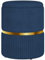 HOMCOM Pouf Tabouret Repose-Pied, Coffre de Rangement, en Velours côtelé, Design Moderne, 36 x 36 x 44 cm, pour Salon, Chambre, Bleu