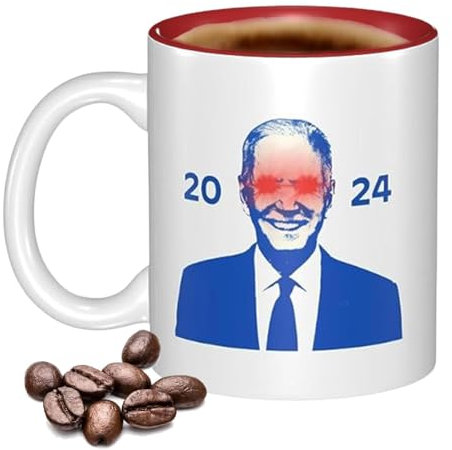 Zuasdvnk Joe Biden Tasse à café 2024 | Tasse Biden en céramique de 350 ml pour la sélection présidentielle | Tasse de voyage robuste, décoration de cuisine amusante, tasses à café pour hommes et