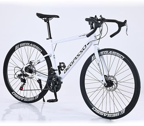 Rennrad-Mountainbike, High-Carbon-Stahl, Variable Geschwindigkeit, Ultraleichtes, Schnelles Renn-City-Fahrrad für Damen und Herren für Erwachsene A,21-Speed