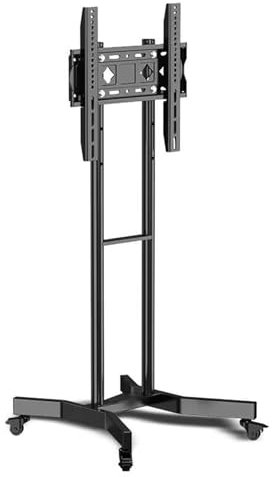 IATUPKE Universal-TV-Ständer, tragbarer TV-Bodenständer, hält – rollender TV-Ständer, mobil – höhenverstellbarer tragbarer TV-Bodenständer, TV-Wagen für 32-65-Zoll-Bildschirme, mit Festste