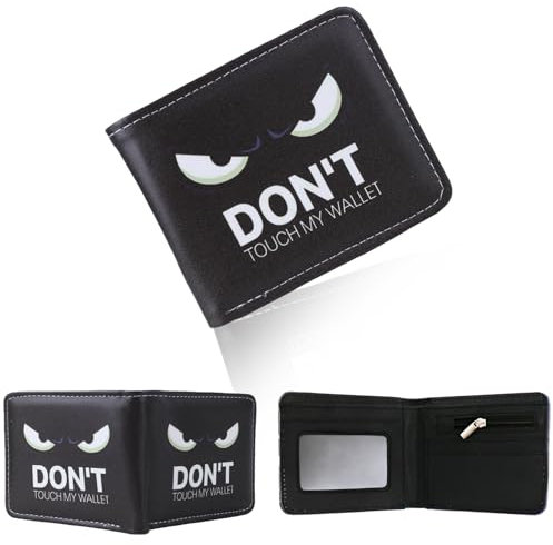 yumcute Geldtasche Kinder, Brieftasche Geldbörse Anime Zeichentrick Cartoon Kinder Leder Geldbörse Bi-Fold Geldbörse Geburtstagsgeschenk für Cartoon Fans Jungen Mädchen
