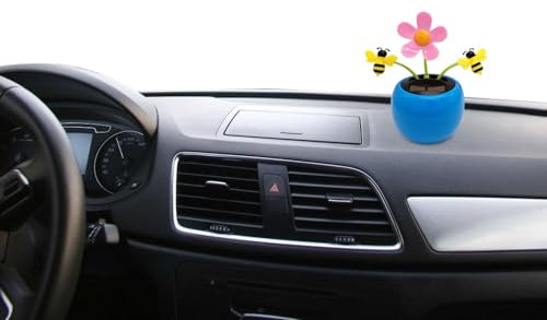 Dtaigou Tanzende Solarblumen, solarbetriebene tanzende Blume, Sonnenblumen-Solarauto-Ornament, wiederverwendbares solarbetriebenes Autospielzeug, für Schlafzimmer, Armaturenbrett, Zuhause