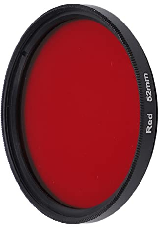 Voller Rotes Filter, Vollkorn -Objektivfilter Optisches Glas, Fadenkamera -Objektivfilter, Voller Roter Farbfilter Optisches Glas für -Kameraobjektiv (52 mm)