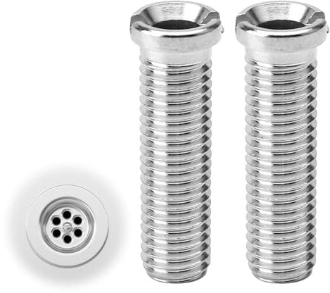 APOMOONS 2 Lavelli A Vite Cava, Vite Cava per Valvole A Cestello, in Acciaio Inox, Tappo Lavandino Cucina, Adatti per Filtro Lavelli da Cucina, Lavelli A Cestello, Accessori per Lavello M12 X 45mm
