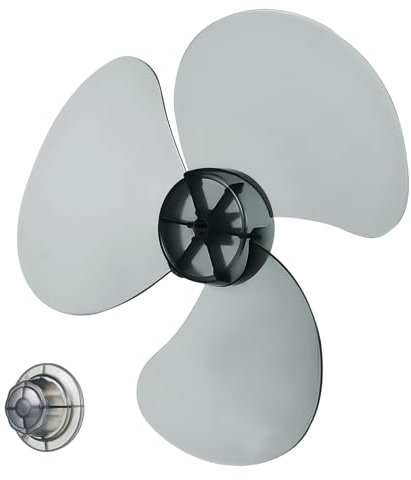 SHINEOFI Ventilador Eléctrico De Pie Con Aspas Pedestal Color Negro Para Dormitorio Redondo De Repuesto De Plástico Gris Claro