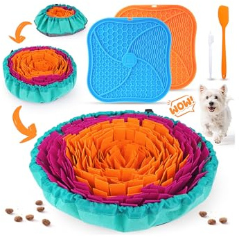 KIPRITII Snuffle Mat for Dogs & Dog Lick Mat for Small & Medium Dogs