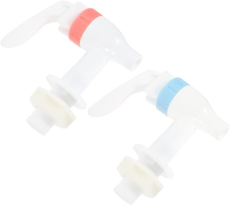 BAZEITFLOW 2pezzi Rubinetto Per Dispenser Acqua in Plastica Miscelatore Per Casa Resistente e Facile Da Installare Maniglia Rosso e Blu Adatto Per Distributori Quadrati Di Bevande e Acqua
