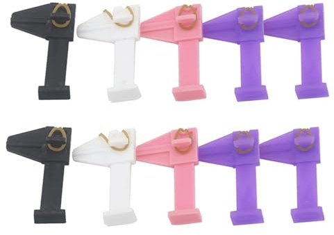 Clip per Unghie Gel Abs Pieghevole 10pezzi, Fermaglio | Bianco, per Nail Care e Uso Personale a Casa, Mantiene le Unghie in Posizione Fissa