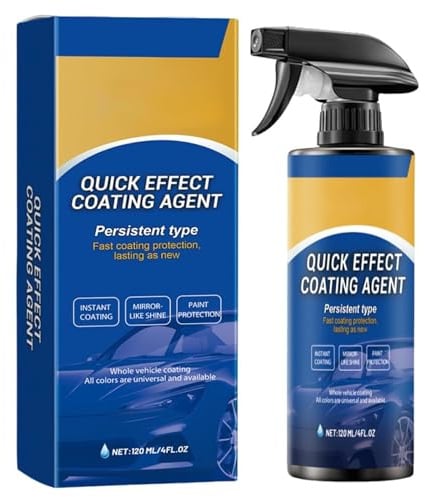 Quick Effect Coating Agent for Car, 3 in 1 Car Coating Spray, Agente de Recubrimiento de Efecto Rápido, Agente de Recubrimiento de Acción Rápida, Spray de Alta Protección 3 en 1 para Coche,120ml