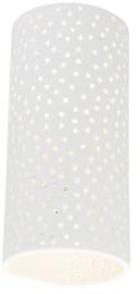 Qazqa - Industrie I Vintage I Vintage zylinderförmige Wandleuchte weiß Gips - Mahou I Wohnzimmer I Schlafzimmer - Zylinder - LED geeignet E14